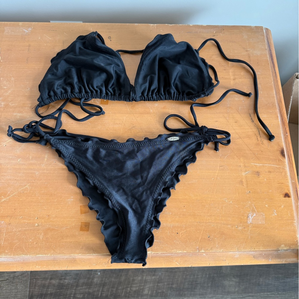 Luli Fama Black Bikini Set